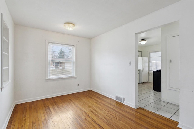 empty room featuring light hardwood / wood-style flooring