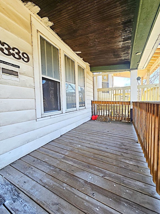 view of wooden deck