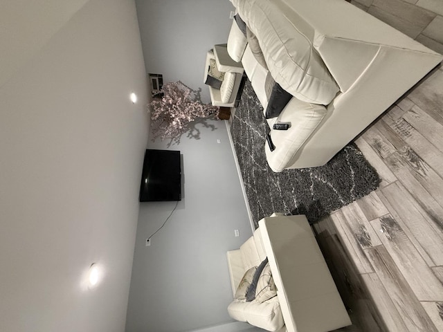 living room with hardwood / wood-style floors