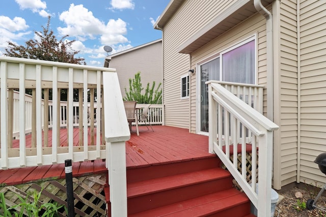 1711 Fallbrook Dr, Hampshire, IL 60140 - wooden deck with stairway