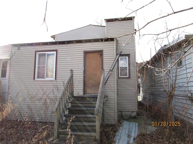 view of rear view of property