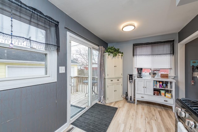 entryway featuring light hardwood / wood-style floors