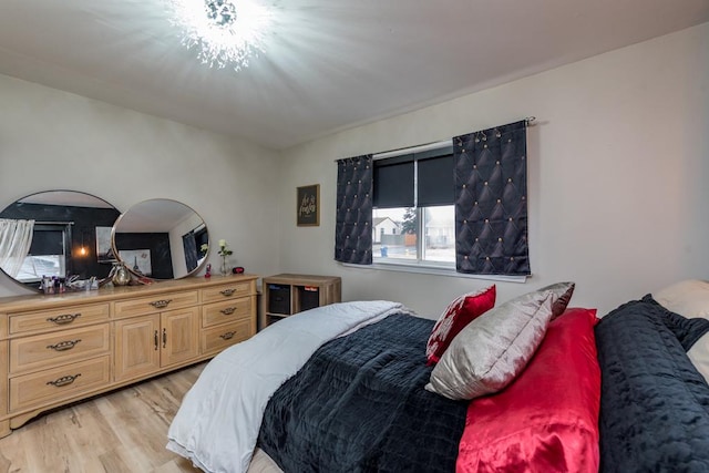 bedroom featuring light hardwood / wood-style floors