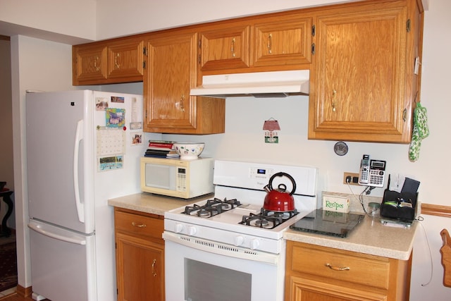 kitchen with white appliances