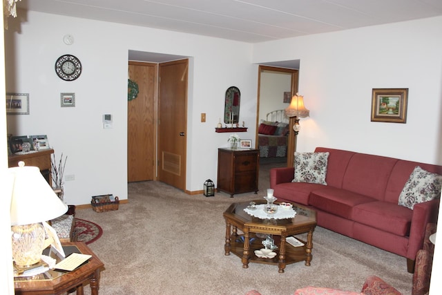 view of carpeted living room