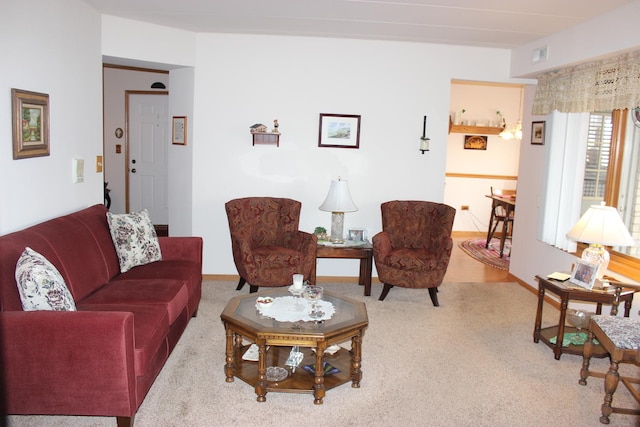 view of carpeted living room