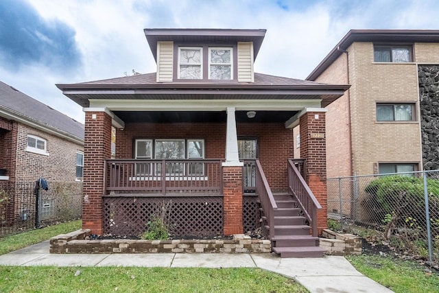 view of front of home with a porch