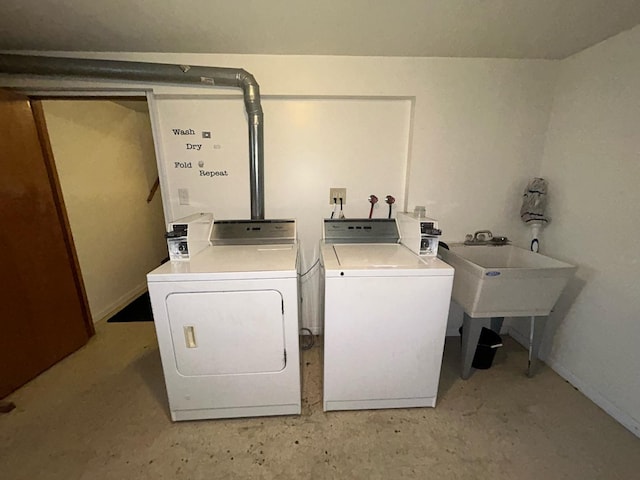 laundry area featuring washer and dryer