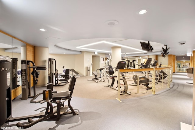 view of workout area