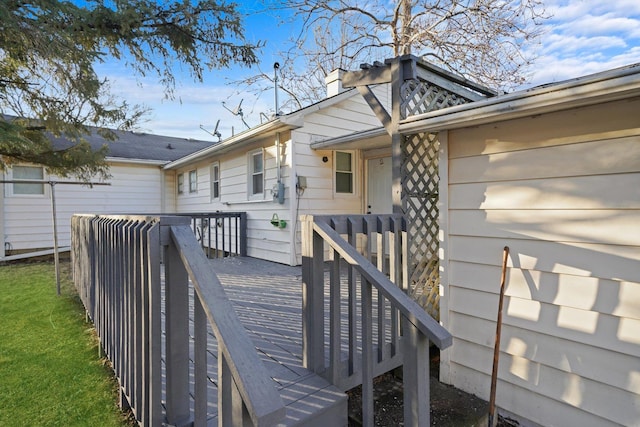 view of wooden deck