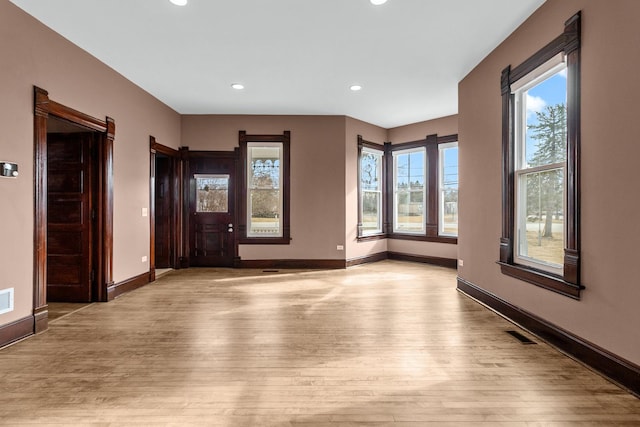 entrance foyer featuring light wood-type flooring