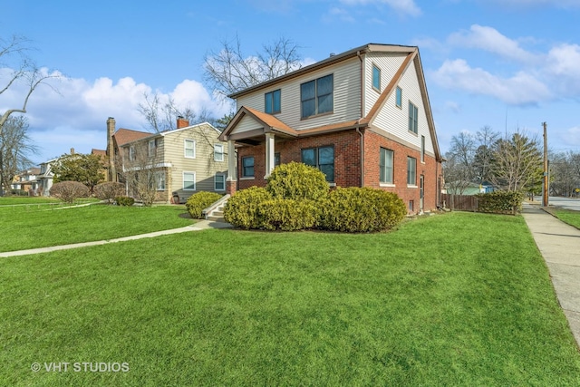 view of front property with a front yard