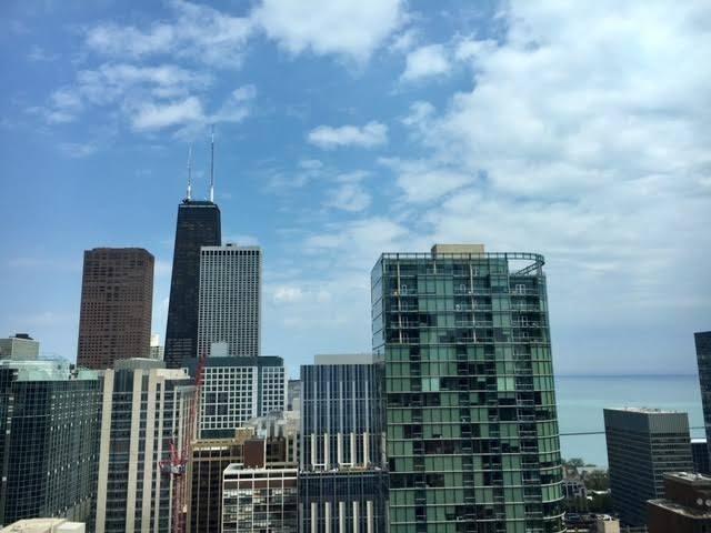 property's view of city featuring a water view