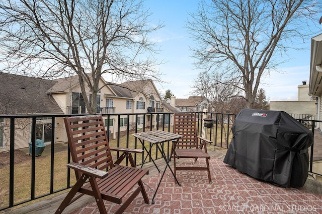 view of patio / terrace featuring a grill