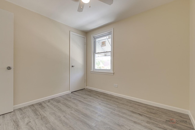 7345 S Washtenaw Ave, Chicago, IL 60629 - empty room with ceiling fan and light hardwood / wood-style floors