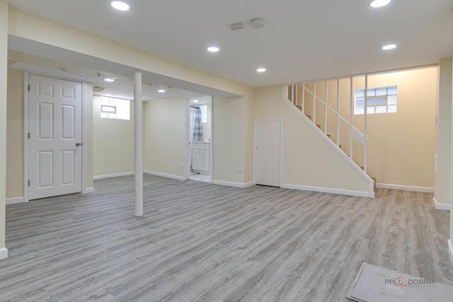 7345 S Washtenaw Ave, Chicago, IL 60629 - basement with light wood-type flooring