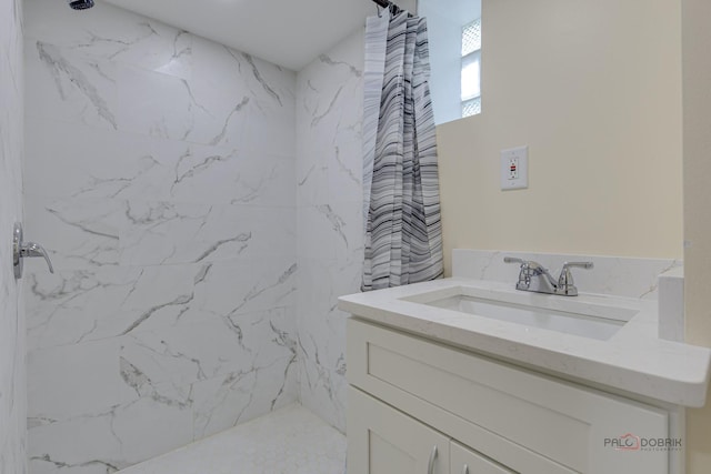 7345 S Washtenaw Ave, Chicago, IL 60629 - bathroom with a tile shower and vanity