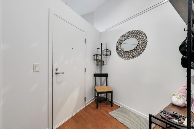 doorway to outside featuring light wood-type flooring