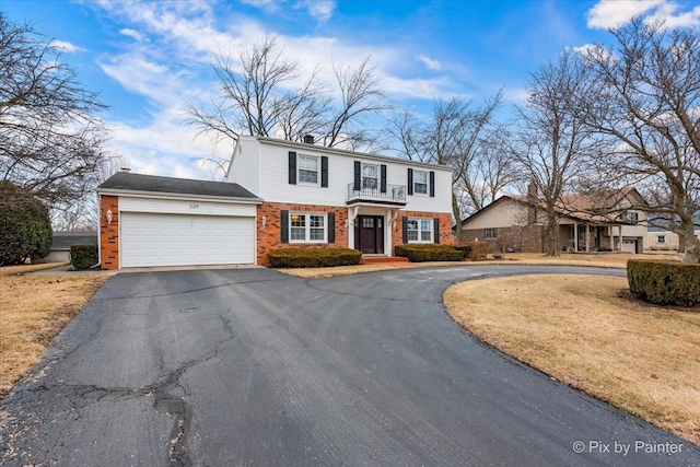 view of front property with a garage