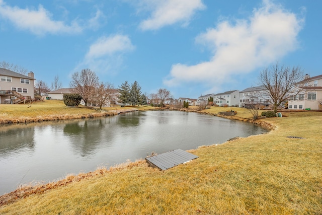 property view of water featuring a residential view