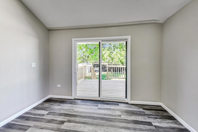 unfurnished room featuring hardwood / wood-style floors