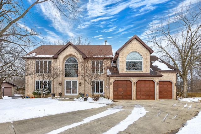 colonial-style house with a garage