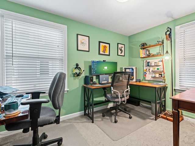 office with baseboards