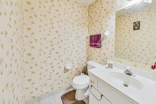 8431 Nielsen Dr, Tinley Park, IL 60487 - bathroom with tile patterned flooring, vanity, and toilet