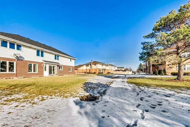 8431 Nielsen Dr, Tinley Park, IL 60487 - snow covered back of property with a lawn
