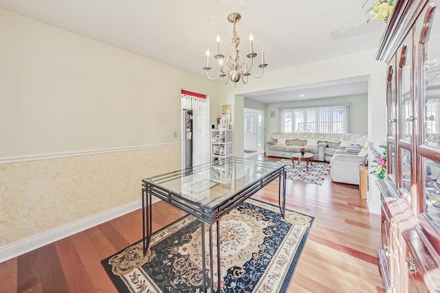 8431 Nielsen Dr, Tinley Park, IL 60487 - interior space with an inviting chandelier and light hardwood / wood-style flooring