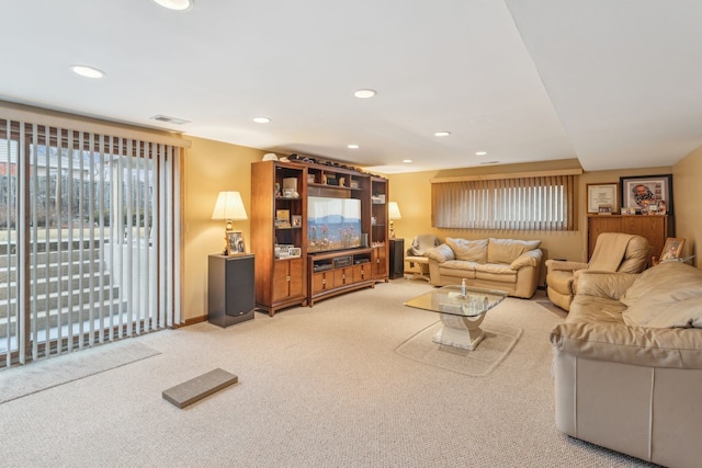 view of carpeted living room