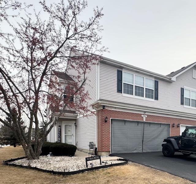 view of front property with a garage