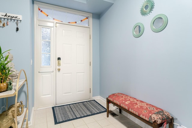 view of tiled foyer