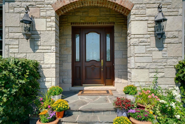 view of doorway to property