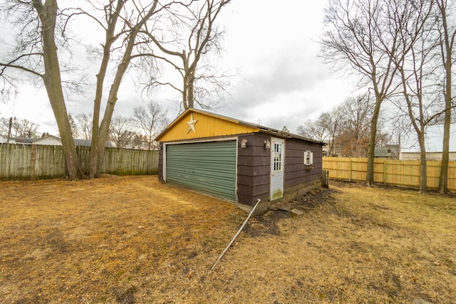 view of outdoor structure featuring a garage