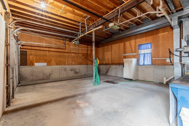 interior space with white refrigerator