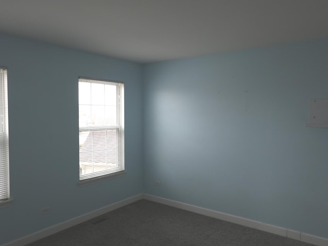 spare room featuring carpet flooring