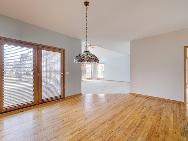 interior space featuring light hardwood / wood-style flooring