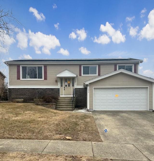 split foyer home with a garage