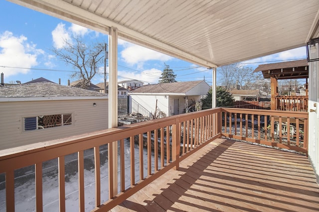 view of wooden terrace