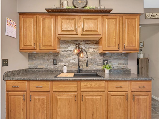 kitchen with sink and backsplash