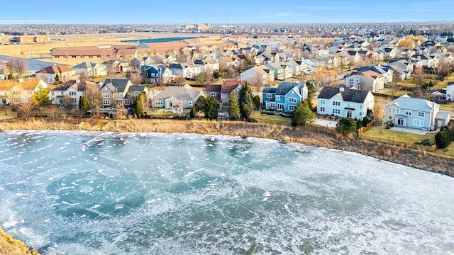 drone / aerial view with a residential view