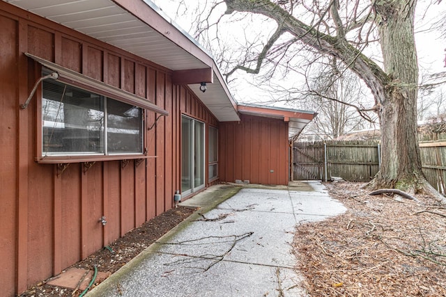 view of home's exterior with a patio area