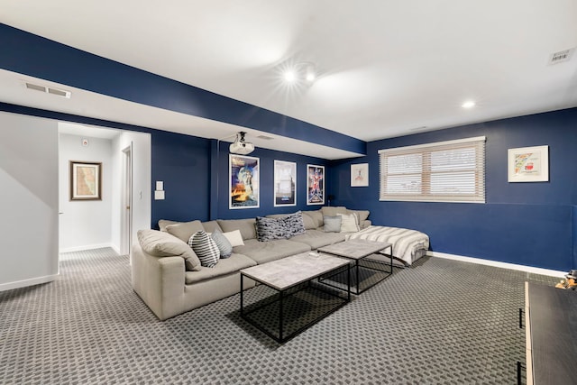 view of carpeted living room