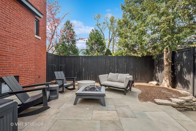 2645 Prairie Ave, Evanston, IL 60201 - view of patio / terrace featuring a fire pit and a fenced backyard