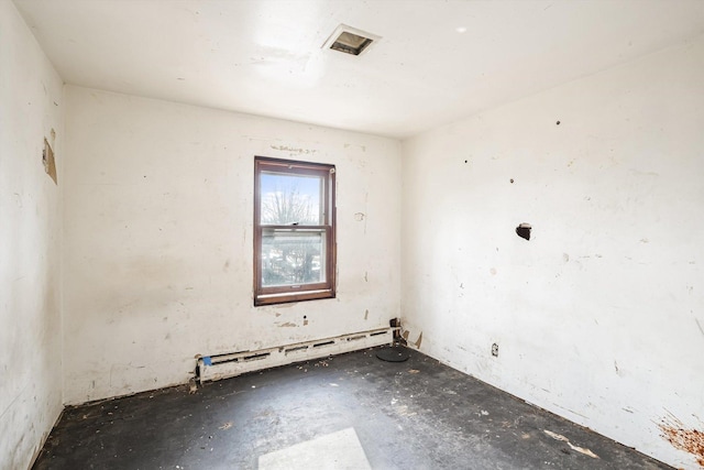 spare room featuring baseboard heating