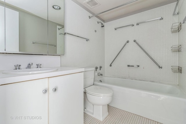 175 E Delaware Pl Unit 4503, Chicago, IL 60611 - bathroom with shower / bath combination, vanity, and tile patterned flooring