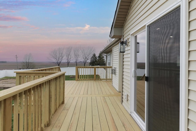 view of deck at dusk