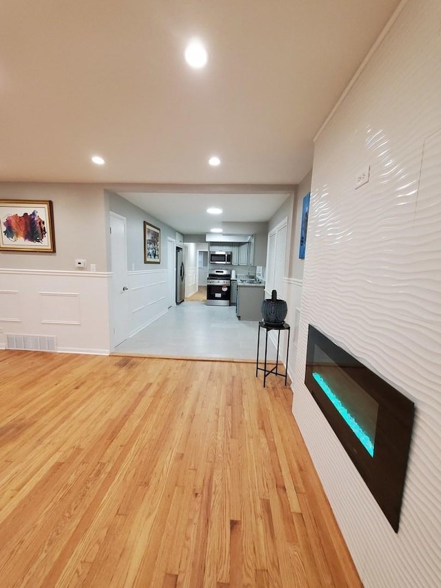 interior space featuring light hardwood / wood-style flooring