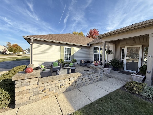 view of patio with outdoor lounge area